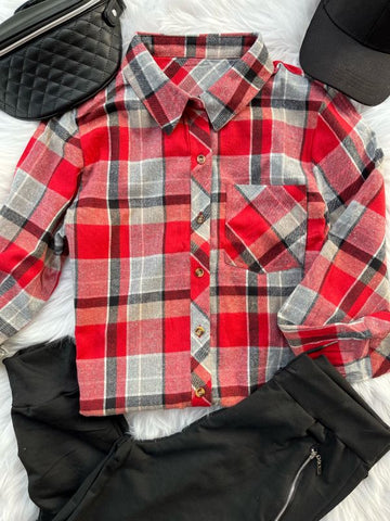 Campfire Nights Red Plaid Flannel