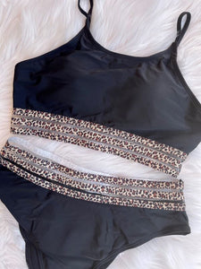 Black Leopard Swimsuit