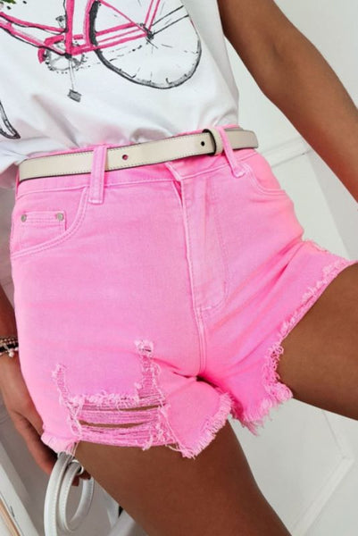 Perfectly Pink Denim Shorts