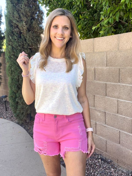 Perfectly Pink Denim Shorts