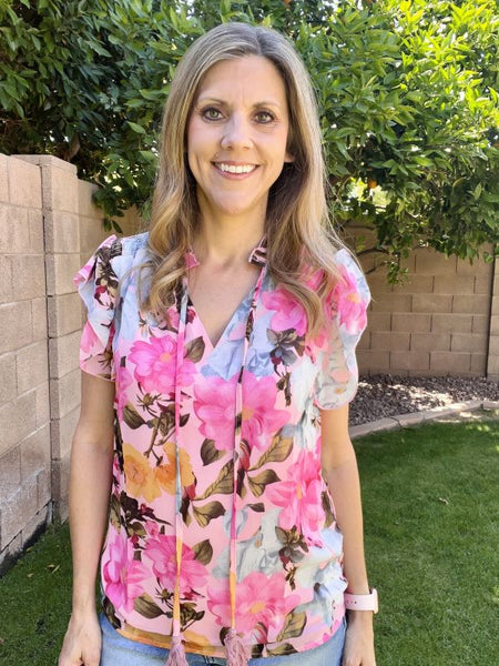 Pretty Petals Pink Floral Top