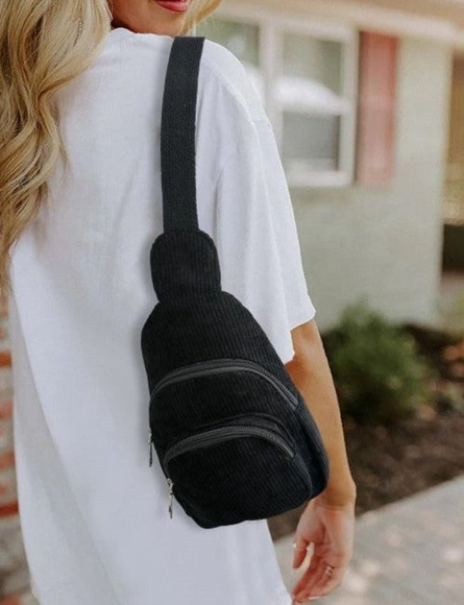 Always On The Go Black Sling Bag