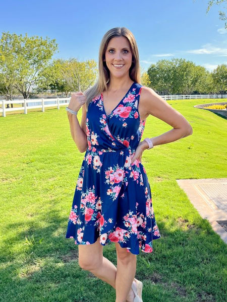 Blooming Love Blue Floral Dress