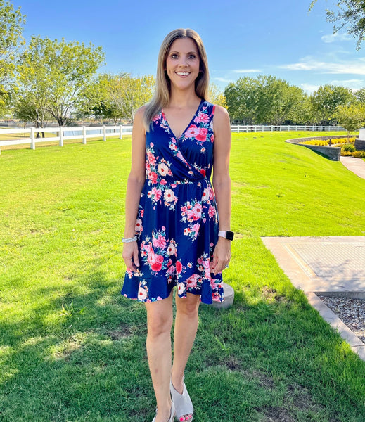 Blooming Love Blue Floral Dress