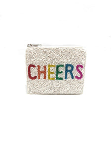 CHEERS Beaded Pouch