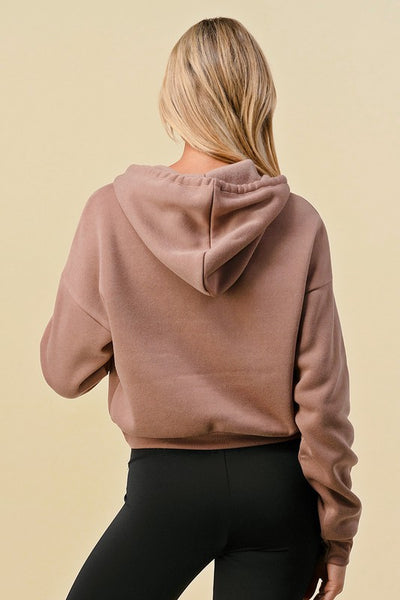 Mocha Sweatshirt With Hood