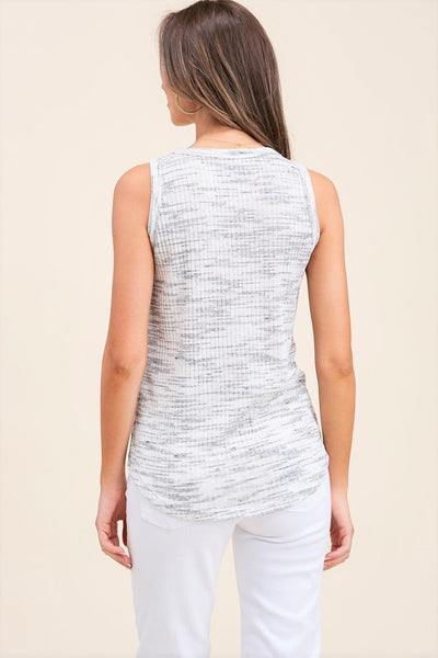 Black and White Tank Top Back View