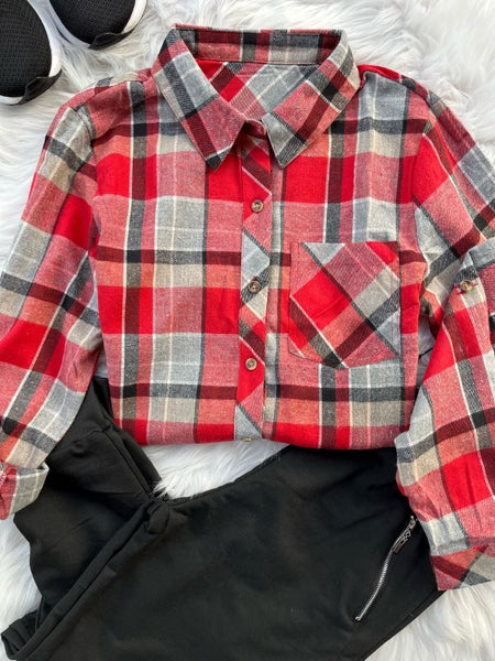 Campfire Nights Red Plaid Flannel