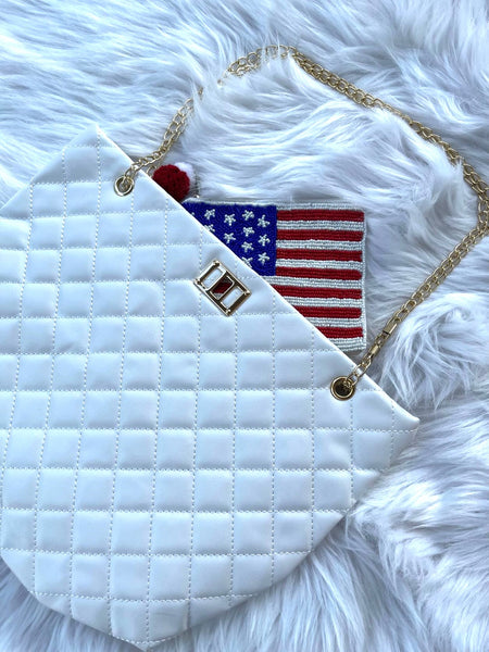 Everyday White Quilted Bag