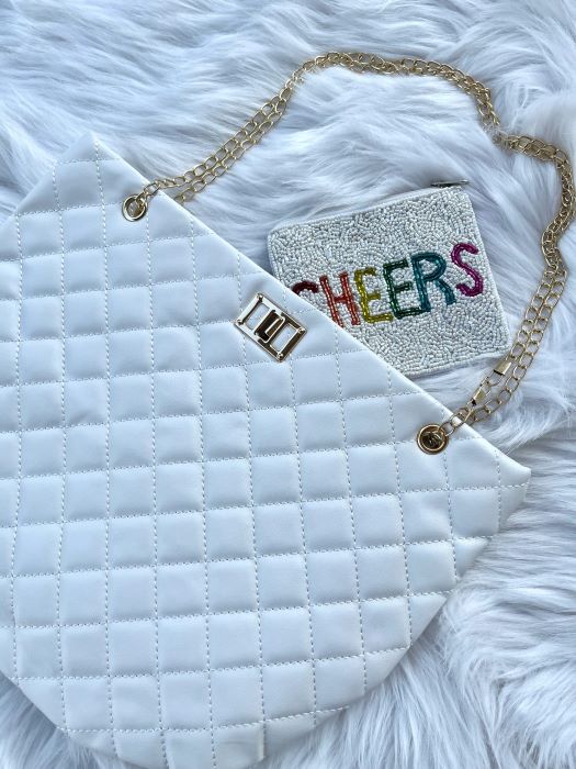 Everyday White Quilted Bag